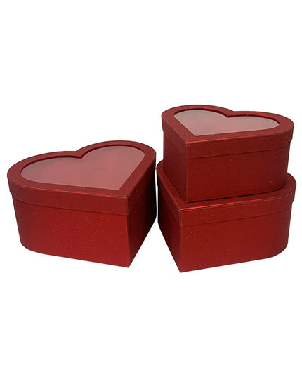 Set 3 cutii flori S3.166 rosu