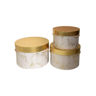 Set 3 cutii flori S3.163 alb marmur