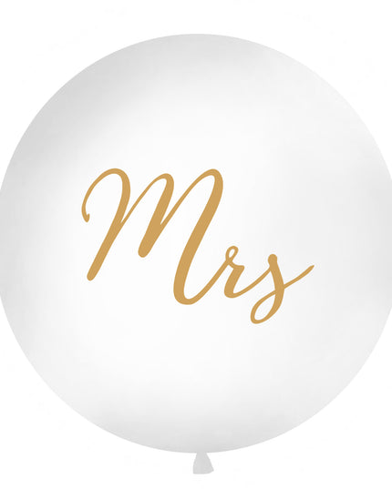 Balon gigant Mrs scris auriu 1m