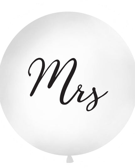 Balon gigant Mrs scris negru 1m