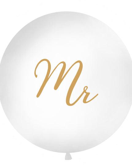 Balon gigant Mr scris auriu 1m