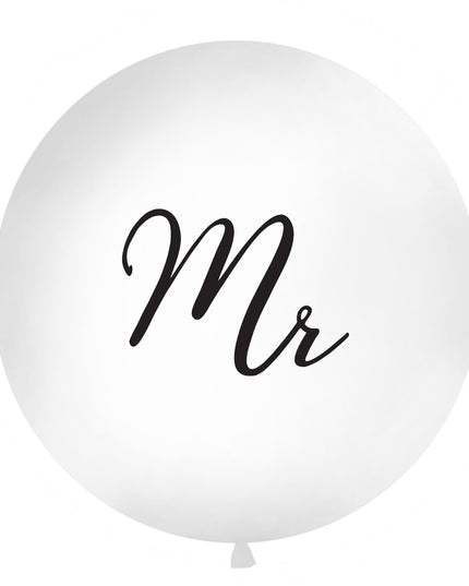 Balon gigant Mr scris negru 1m