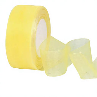 Panglica textil organza 4cm x 45m galben