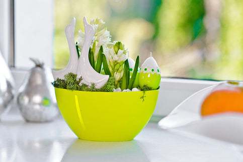 Ghiveci plastic owal 21cm verde