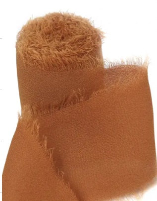 Panglica 3.8cm x 4.5m matase cappuccino