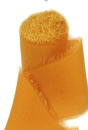 Panglica 3.8cm x 4.5m matase galben