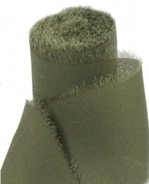 Panglica 3.8cm x 4.5m matase verde armi