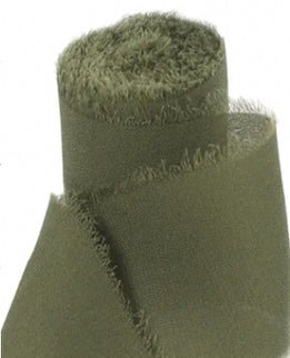 Panglica 3.8cm x 4.5m matase verde armi