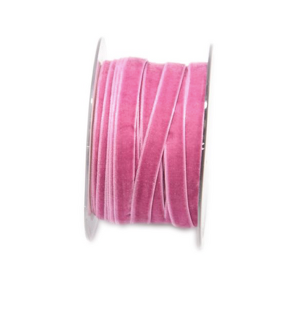 Panglica catifea 10mmx20m roz