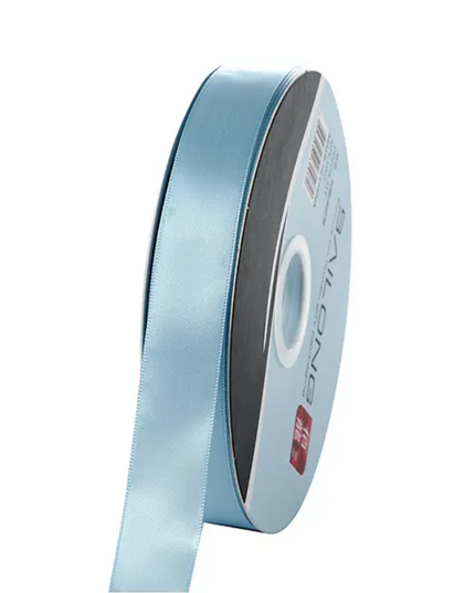 Panglica 2.5cm x 36m satin albastru deschis