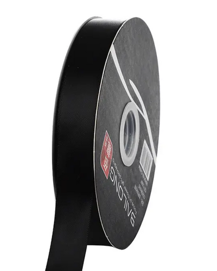 Panglica 2.5cm x 36m satin negru