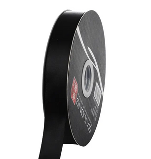 Panglica 2.5cm x 36m satin negru