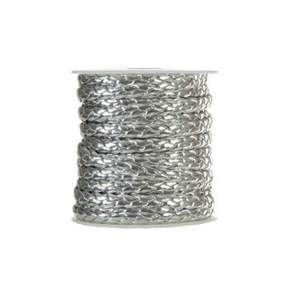 Panglica snur 7mmx20m argintiu