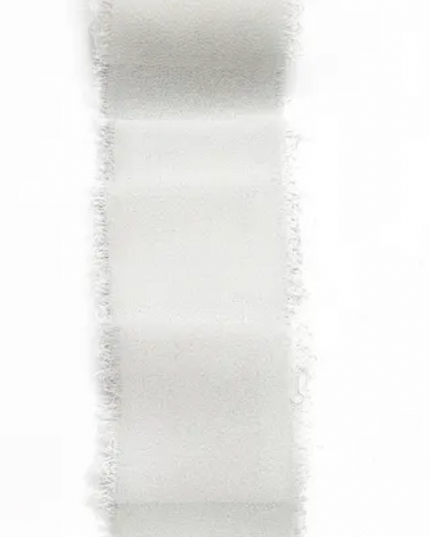 Panglica 3.8cm x 4.5m matase alb