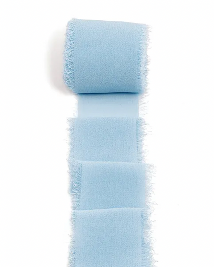 Panglica 3.8cm x 4.5m matase albastru deschis