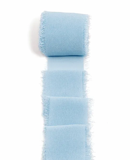 Panglica 3.8cm x 4.5m matase albastru deschis