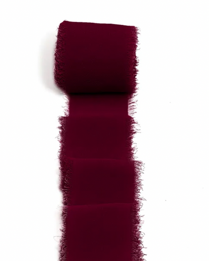 Panglica 3.8cm x 4.5m matase burgundy