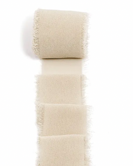 Panglica 3.8cm x 4.5m matase crem