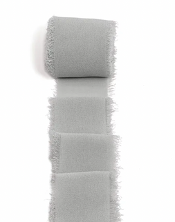 Panglica 3.8cm x 4.5m matase gri