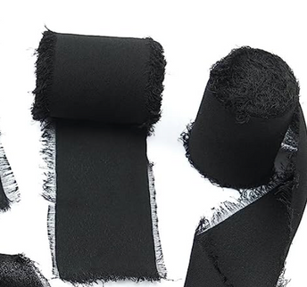 Panglica 3.8cm x 4.5m matase negru