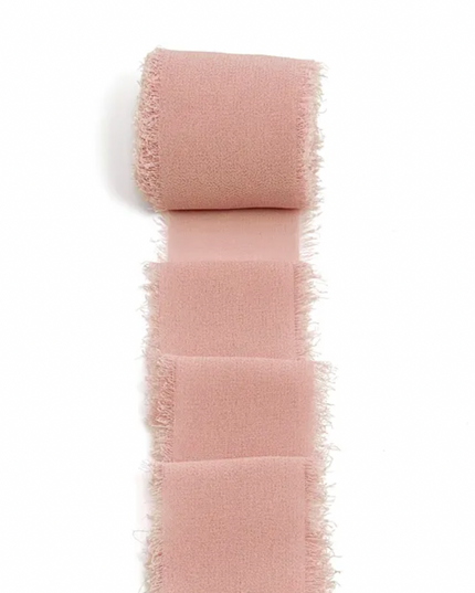 Panglica 3.8cm x 4.5m matase roz prăfuit