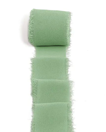 Panglica 3.8cm x 4.5m matase verde deschis