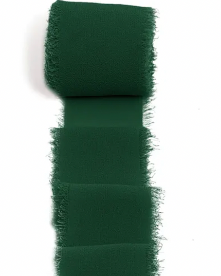 Panglica 3.8cm x 4.5m matase verde inchis