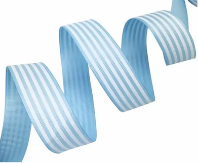 Panglica 2.5cm x 22m albastru alb