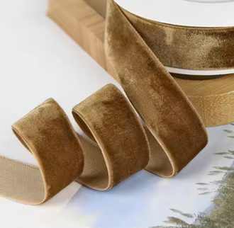 Panglica catifea 25mmX9m maro