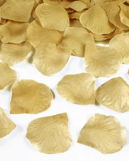 Petale de trandafir artificiale aurii