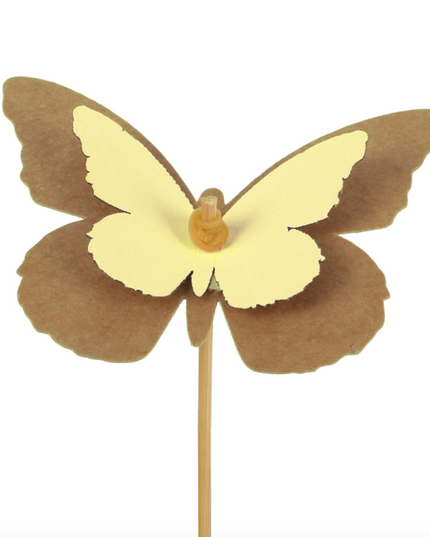 Pick fluture s/24 natur cu galben