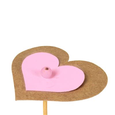 Pick inima s/24 natur cu roz