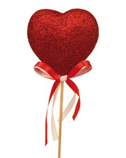 Pick inima s/24 sclipici si panglica