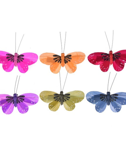 Fluture clame color 9.5cm S/6