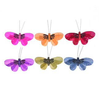 Fluture clame color 9.5cm S/6