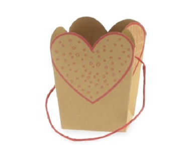 Plasa carton cu maner 9.5x15cm inimioare