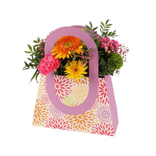 Plasa carton cu maner 27,4x11x33,5cm roz