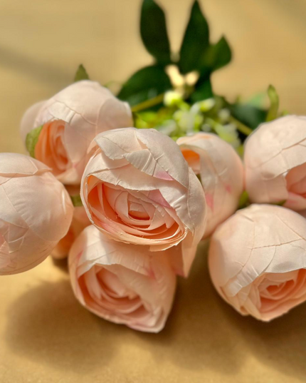 Ranunculus artificial (9 flori) peach