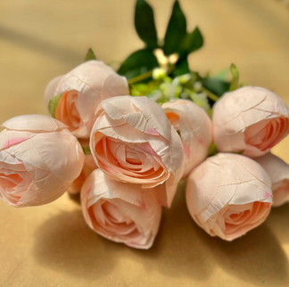 Ranunculus artificial (9 flori) peach