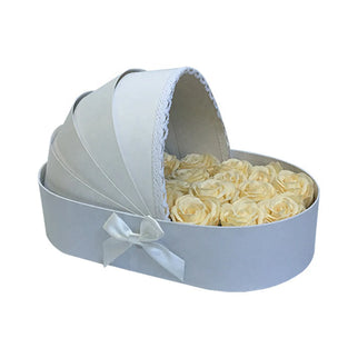 Cutie flori S1.25 alb mini