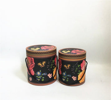 Set 2 cutii flori S2.151 negru