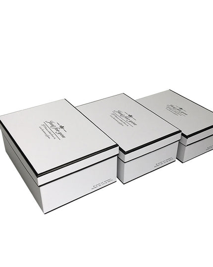 Set 3 cutii flori S3.11 alb