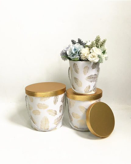 Set 3 cutii flori S3.133 alb