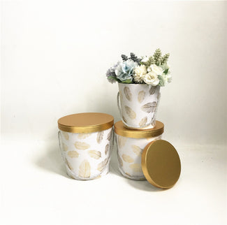 Set 3 cutii flori S3.133 alb