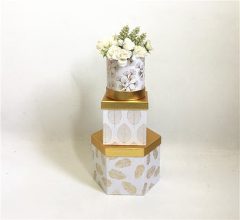 Set 3 cutii flori S3.134 alb