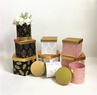 Set 3 cutii flori S3.134 alb