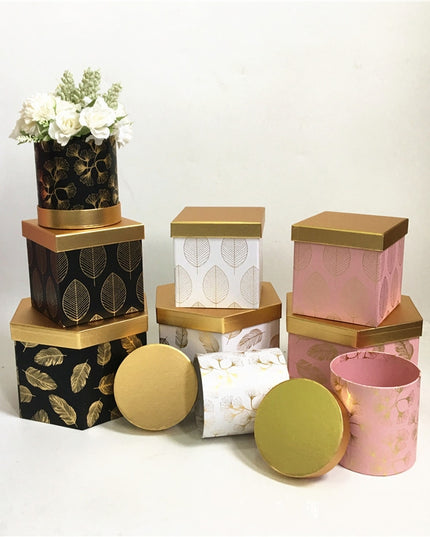 Set 3 cutii flori S3.134 negru