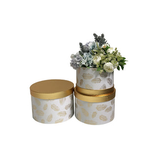 Set 3 cutii flori S3.136 alb