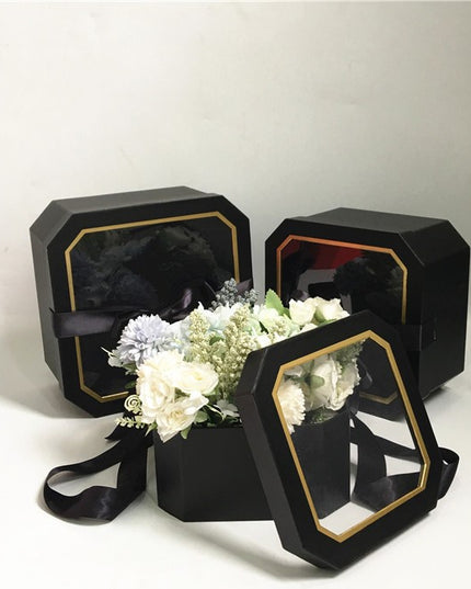 Set 3 cutii flori S3.143 negru