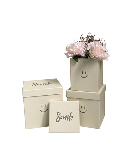 Set 3 cutii flori S3.144 alb